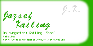 jozsef kailing business card